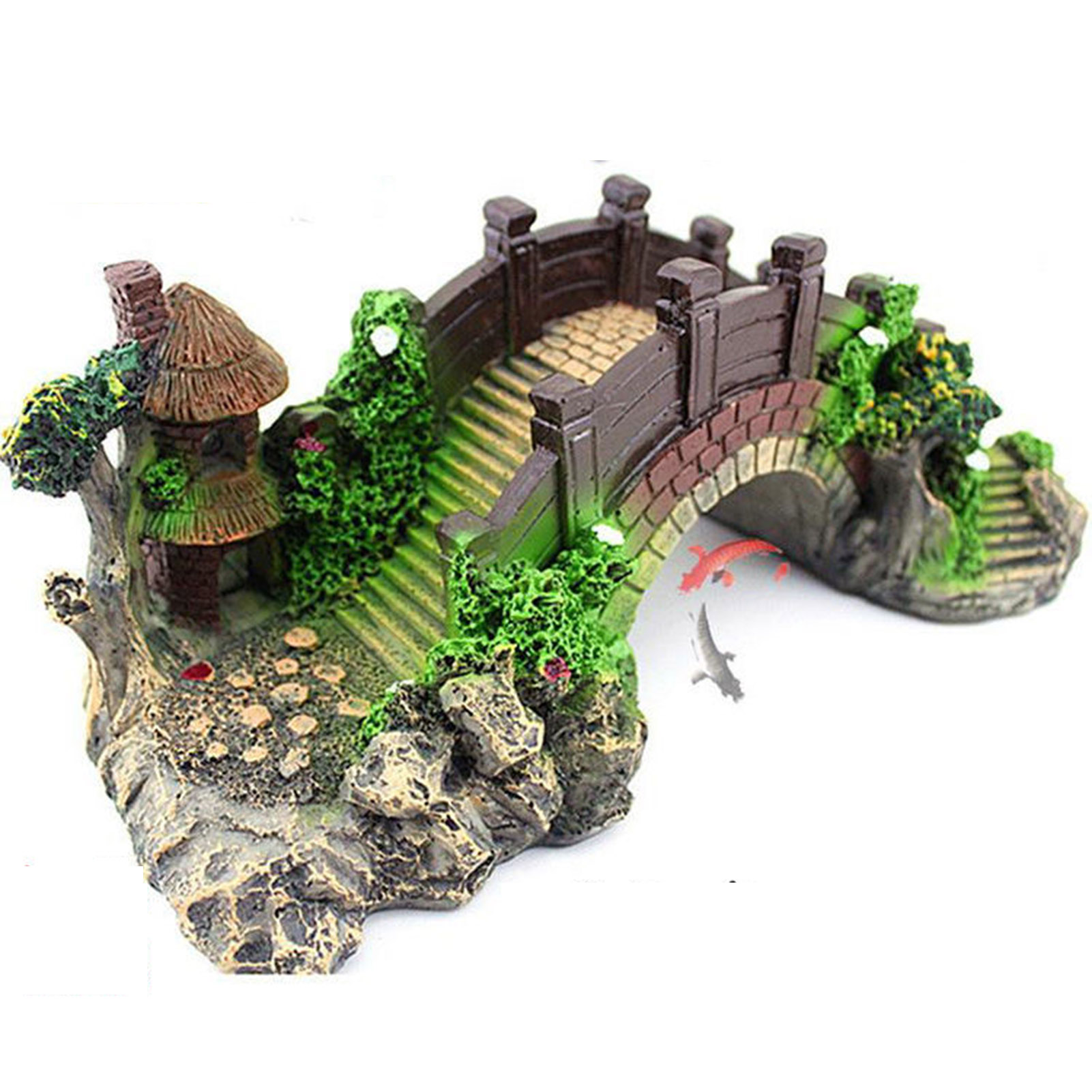 Marine Aquarium Gravel - Fish Tank Artificial Bridge Resin Landscape