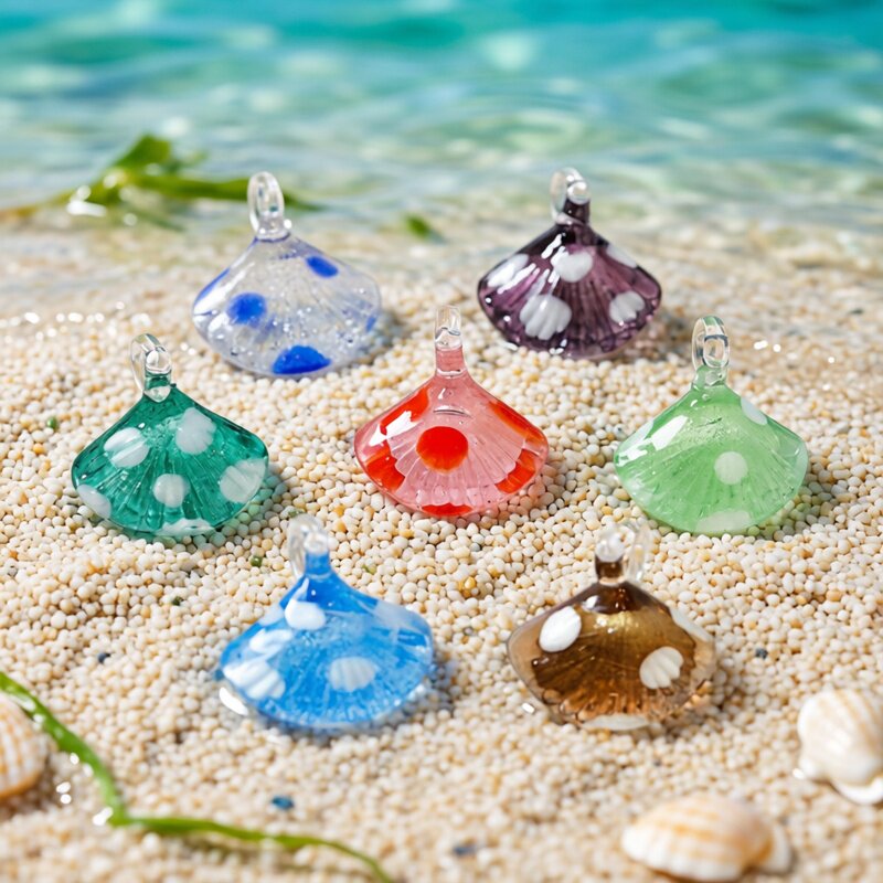 Aquarium Marine - Colorful Mini Sea Shell Charm Glass