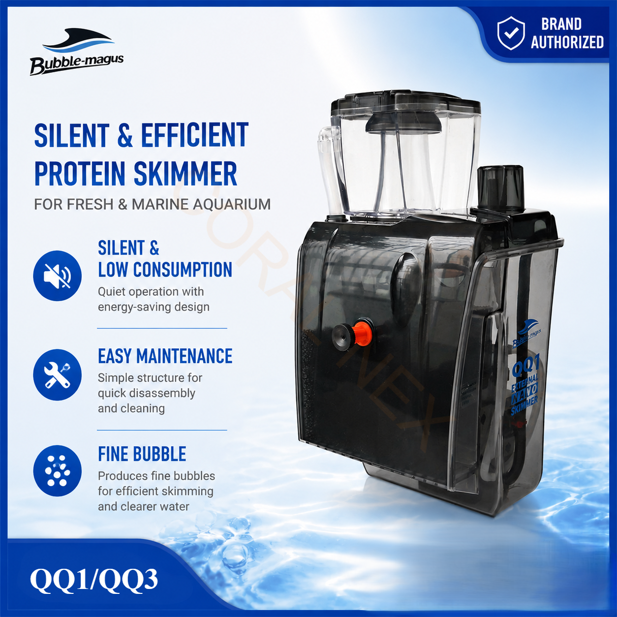 Marine Aquarium Protein Skimmer - Bubble Magus External Protein Skimmer QQ1