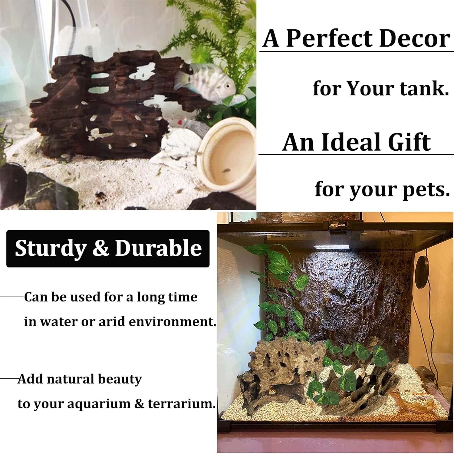 1/2PC Driftwood Aquarium Decor - Marine Aquarium Gravel review and price