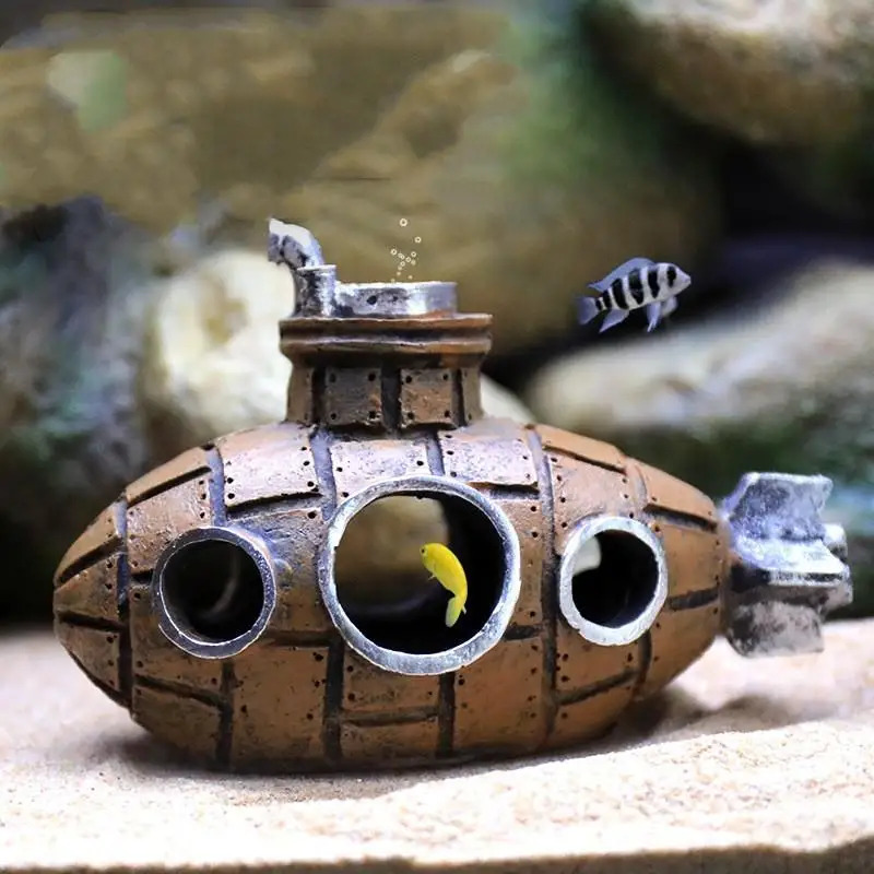 Resin Submarine Aquarium Decor - Marine Aquarium Gravel review and price