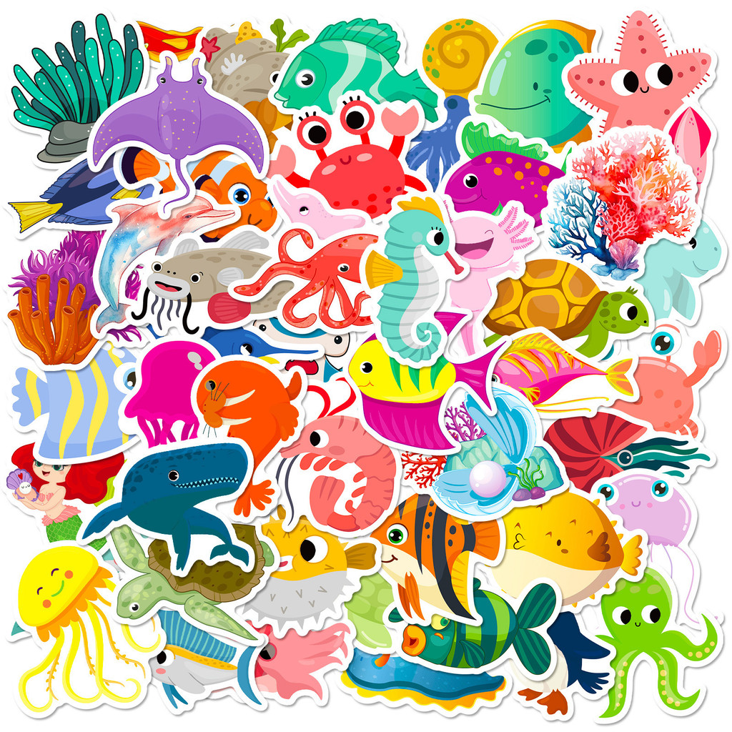 50Pcs Marine Life Stickers Dol - Aquarium Marine review and price