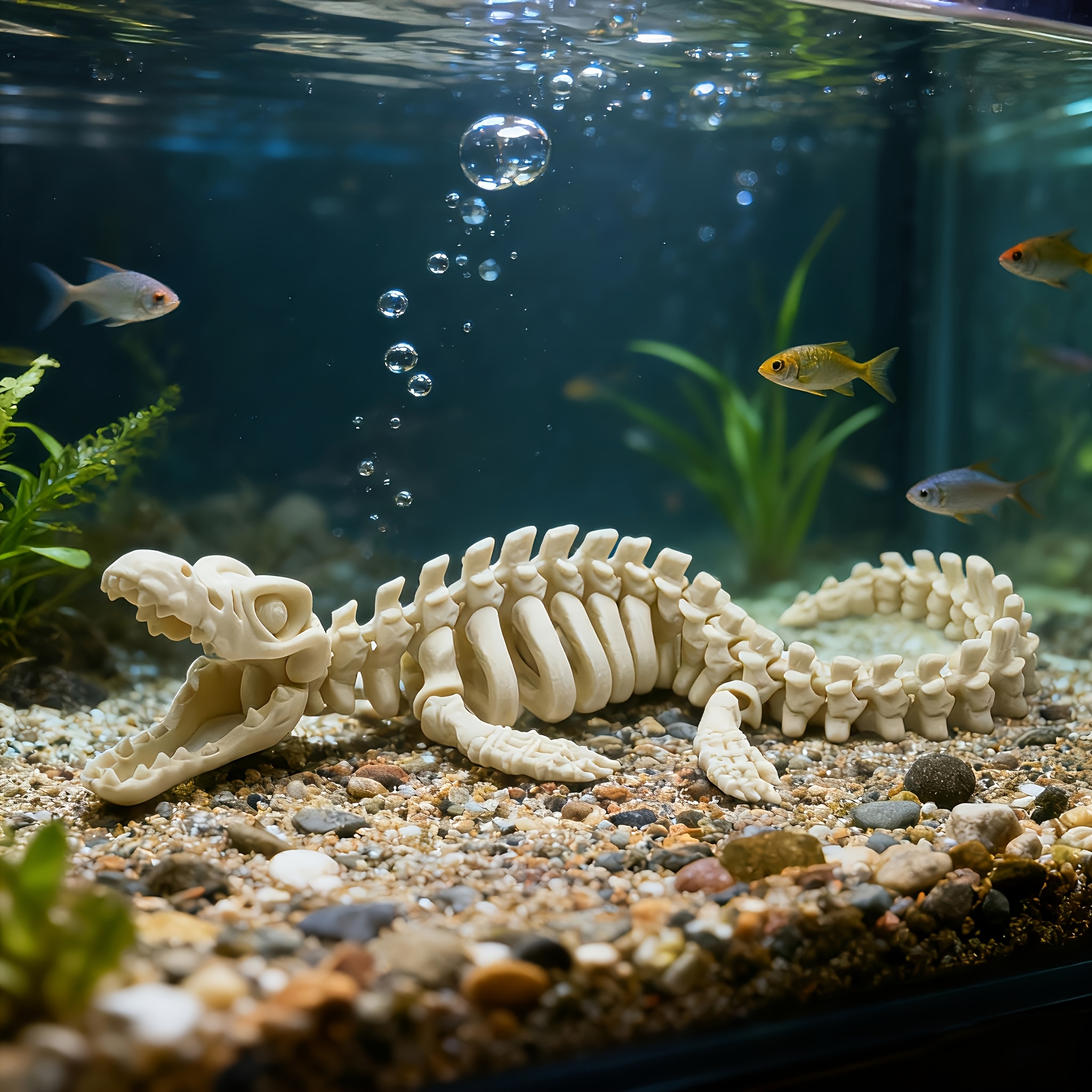 1pc Realistic mosasaur skeleto - Marine Aquarium Gravel review and price