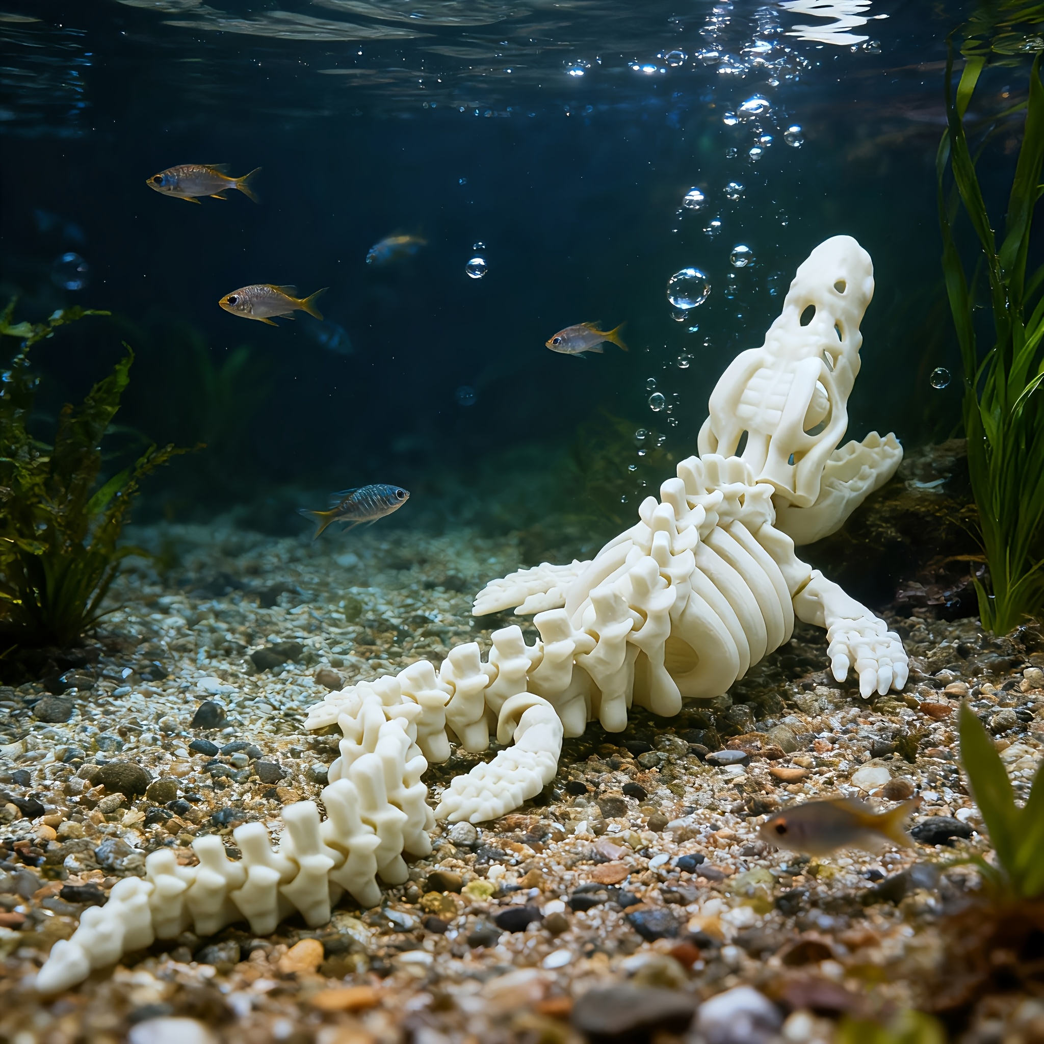 1pc Realistic mosasaur skeleto - Marine Aquarium Gravel review and price